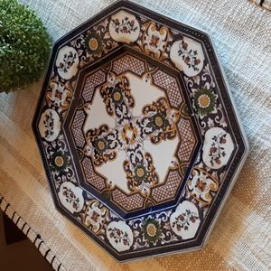 Oriental Accent Blue Decorative Plate, Never Used, NWT